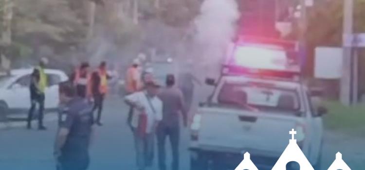 Camioneta se incendió