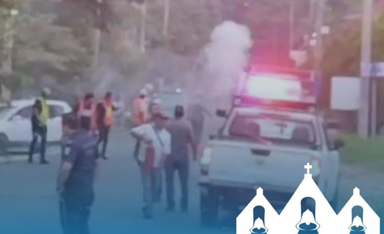 Camioneta se incendió