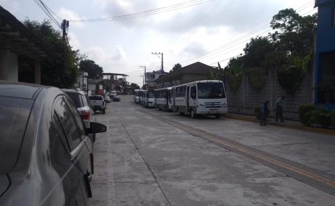 Parada del transporte público reubicada momentáneamente