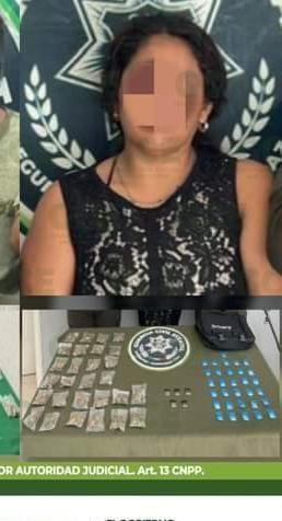 Aseguran a mujer con marihuana, cristal y cocaína