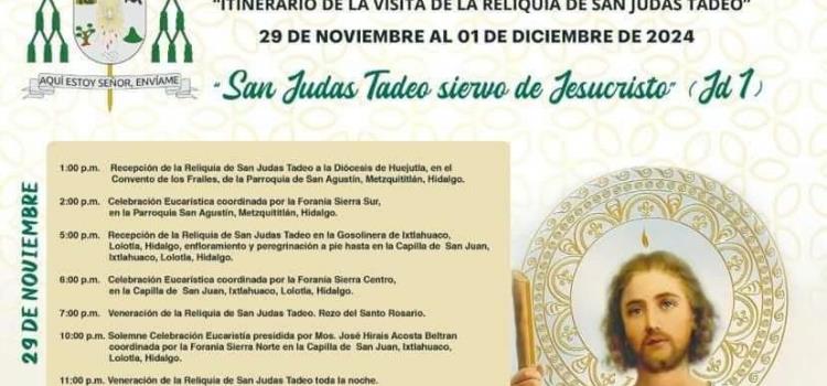 Llegada de reliquias de San Judas Tadeo genera gran expectativa 