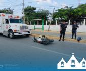 Taxi atropelló a motociclista