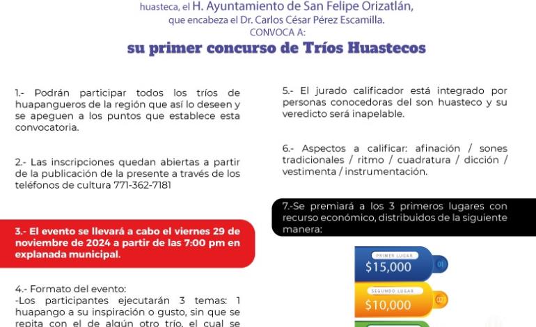 Preparan concurso de regional de tríos