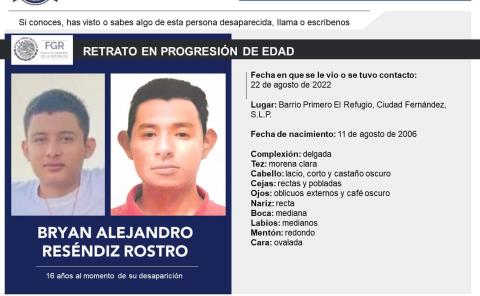 Sigue joven extraviado
