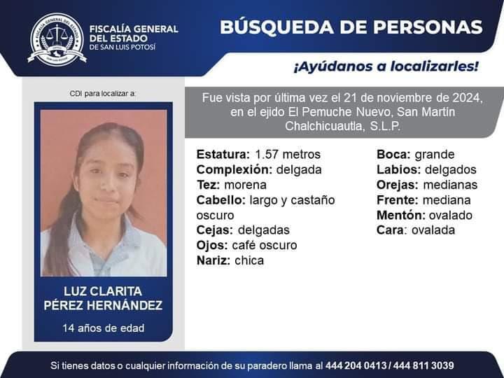 Alerta por niña desaparecida       