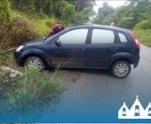 Vehículo se salió de la carretera