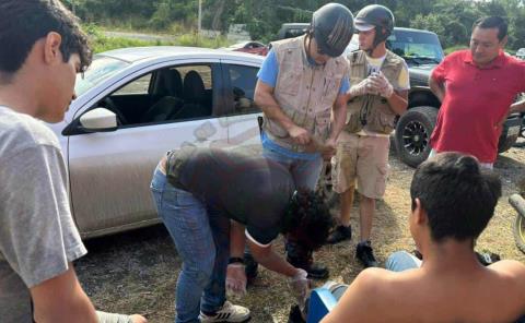 ATROPELLARON A MOTOCICLISTA       
