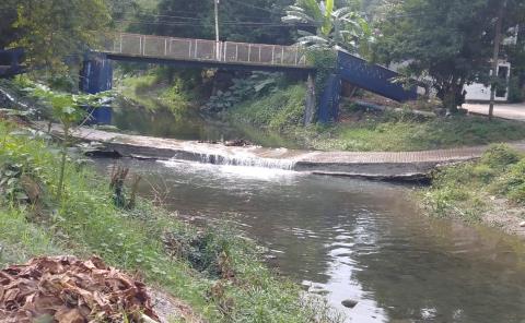 Arroyo Acontla aumentó sus niveles de agua