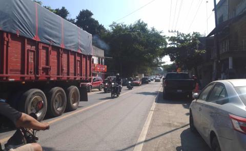 El tráfico vehicular en Matlapa ha experimentado un notable aumento