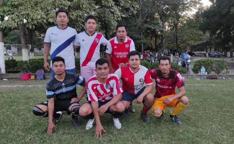 Continúan acciones de futbol 7 en Tampacán
