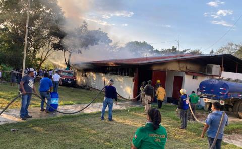 CAED tendrá clases en línea tras incendio en el CBTis 187