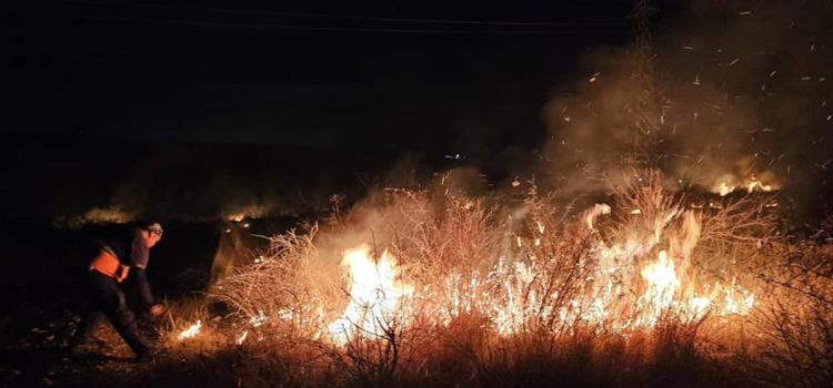 Incendio en ejido