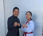 Huejutlense se coronó campeona de taekwondo 